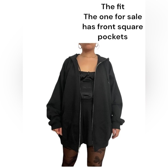 Hooded Jacket, Front Large Square Front Pockets Size XL Unisex Got…Black… - Picture 8 of 8